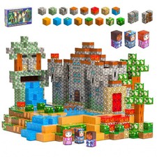 120-piece Magnetic Blocks for Kids Ages 4-8 - 1-inch Pixel Building Cubes  S...