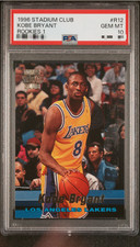 1996 STADIUM CLUB ROOKIES 1 #R12 KOBE BRYANT ROOKIE RC PSA 10