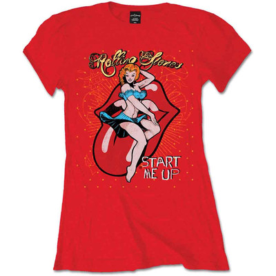 Ladies The Rolling Stones Start Me Up  offiziell Frauen T-Shirt Damen