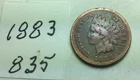 1883 Indian Head Penny;   GOOD condition; #835