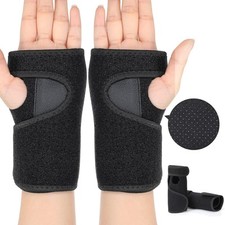 2 Pieces Carpal Tunnel Wrist Brace for Night Breathable Style, Black