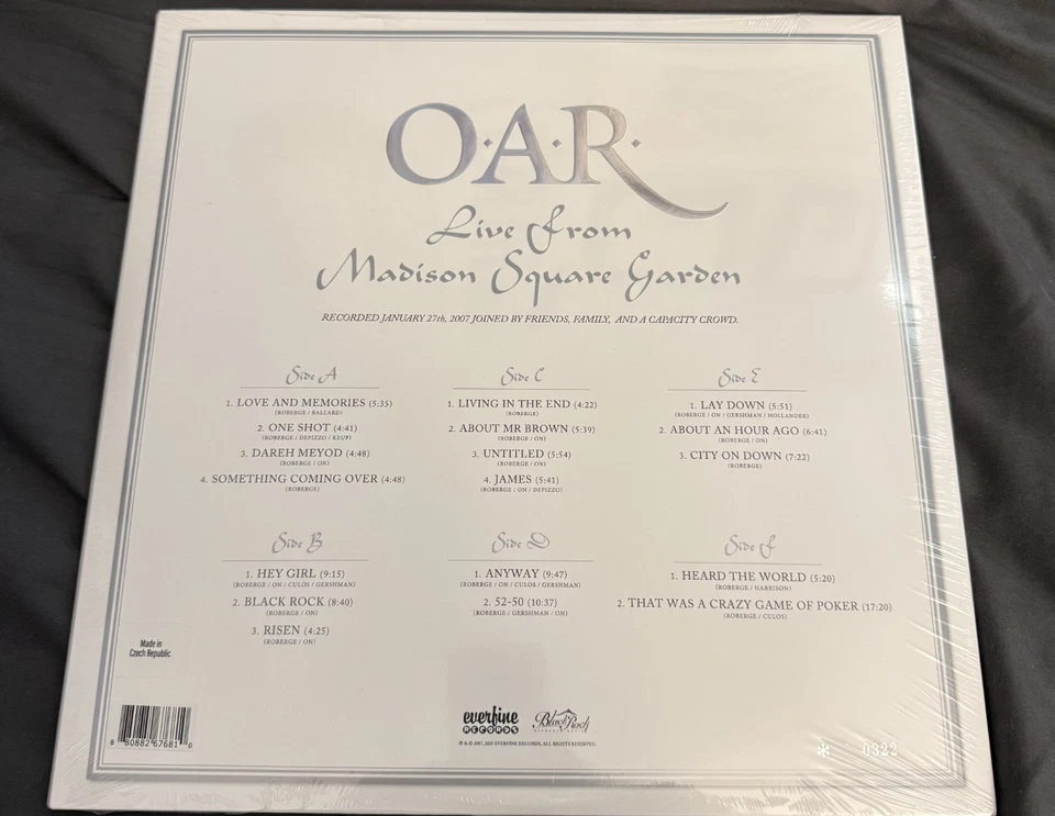 O.A.R. Live From Madison Square Garden (2007) RSD BF 2025 Record Store Day - Image 2 of 2