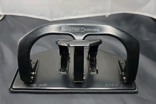 Master Duo Punch Two-Sided Heavy-Duty Two-And Three-Hole Punches 9/32" Holes