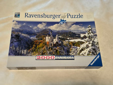 Ravensburger 2000 Piece Panorama Puzzle Neuschwanstein Castle-100 COMPLETE