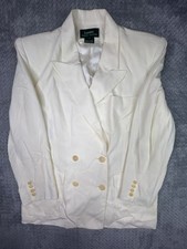 Lauren Ralph Lauren Linen Blazer Jacket Ivory Size 14 Classy