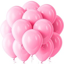 12" Latex Balloons 10 Baloons, Pink, Helium-Quality Party Balloons for Decorat