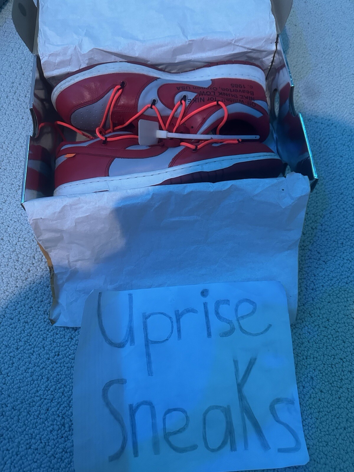 OFF WHITE X NIKE Nike Dunk Low x OFF WHITE University Red 2019