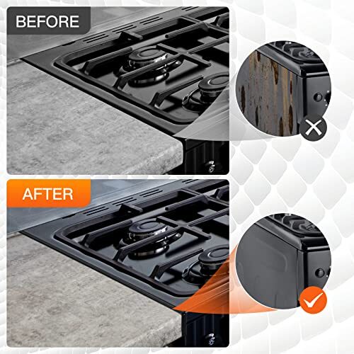 STOVE GAP COVERS Counter Side Filler Black 25.6" ITSNIO - Picture 3 of 7