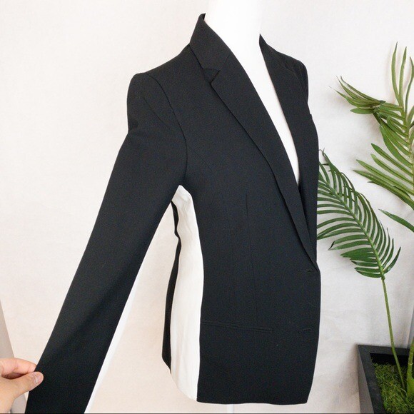 Blazer Femme Narciso Rodriguez Colorblock Noir Et Blanc, Taille 8 - Occasion Très Bon état
