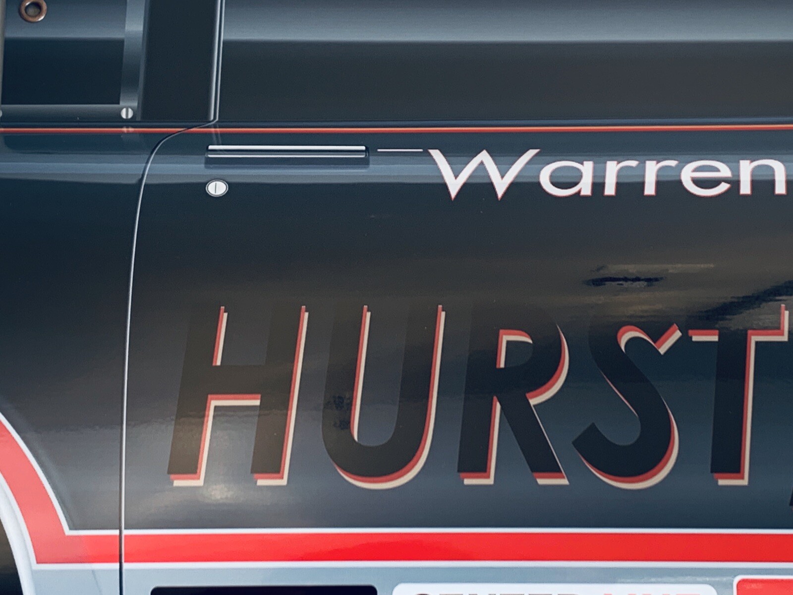WOW! HURST/OLDS Warren Johnson RACE CAR DRAG RACING Door Curved Sign ...