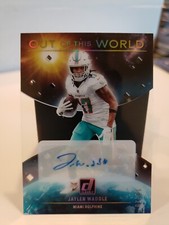 2021 Panini Clearly Donruss Jaylen Waddle Out of this World RC Auto /20 DOLPHINS