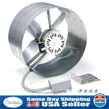 15 Inch Gable Vent Exhaust Fan, 1650CFM 2500 SQF Low Noise Gable Mount Attic Fan