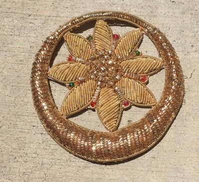 Vintage Gold Bullion Decorative Patch