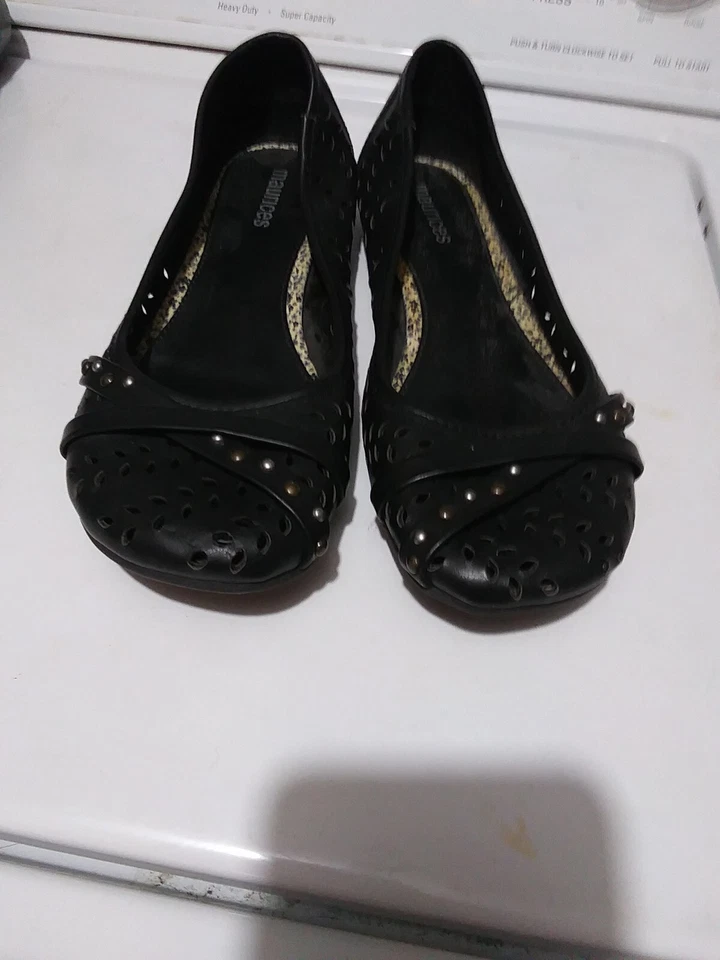 Maurices плоскостях женские туфли черный балет слипоны с ремешками с заклепками размер 7 М - Изображение 4 из 4