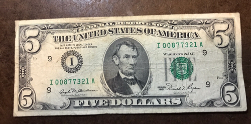1981 Five Dollar Bill