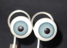 Green 16mm Blown Glass Eyes for Porcelain or Reborn Dolls Eyeballs