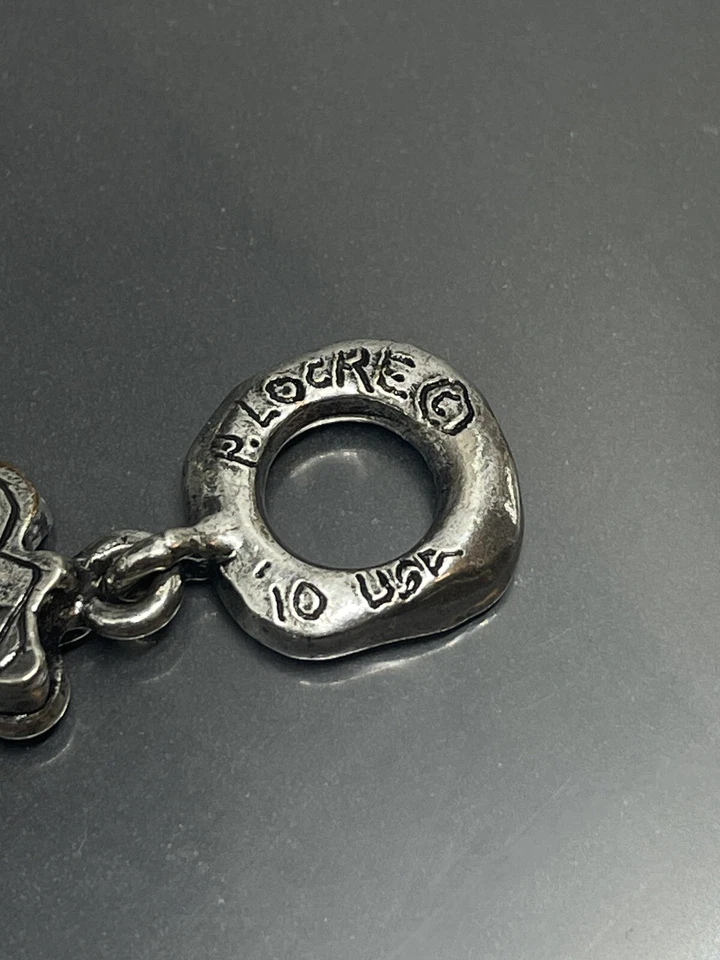 Patricia Locke USA Signed ‘10 Silvertone Swarovski Crystals 6.8” Link Bracelet - Image 4 of 4