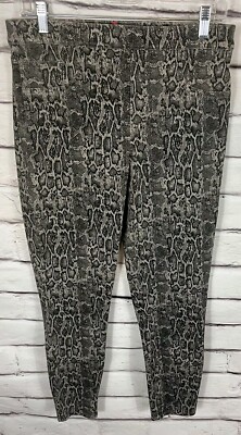 SPANX Womens Size L Gold/Black Snakeskin Shapewear Pants 