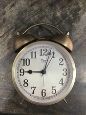 Maxspace Dual Alarm Clock，4-Inch Twin Bell Alarm Clock, Table Desk Alarm Clock