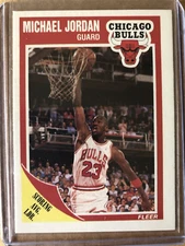 1989-90 Fleer Michael Jordan Chicago Bulls Scoring Average Leader NBA Card #21