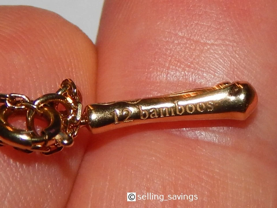 COLLAR ESLABONES BAMBÚ AJUSTABLES ORO AMARILLO 18K JOHN HARDY DIAMANTE 12 BAMBÚ Foto 2 de 4