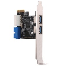 PCI-E 1X to 2 Ports USB 3.0 PCI Express Expansion Controller Card Adapter for PC