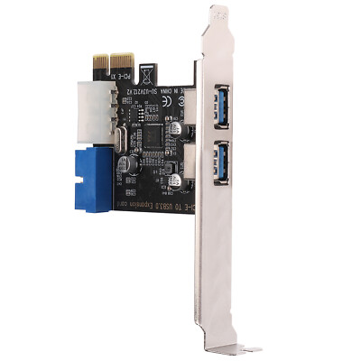PCI-E 1X to 2 Ports USB 3.0 PCI Express Expansion Controller Card Adapter Hub