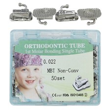50Sets Dental Orthodontic Buccal Tubes MBT 022 Slot First Molar Bonding Non-conv