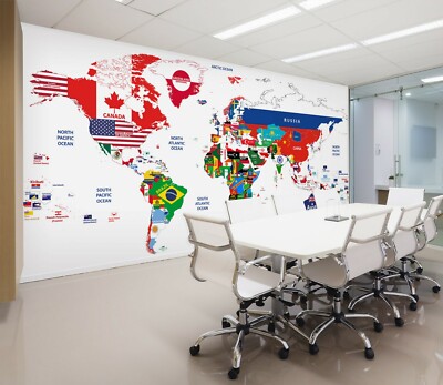 3D Canadian Maple Leaf 201NA World Map Wall Paper Wall Print Decal Mural Fay