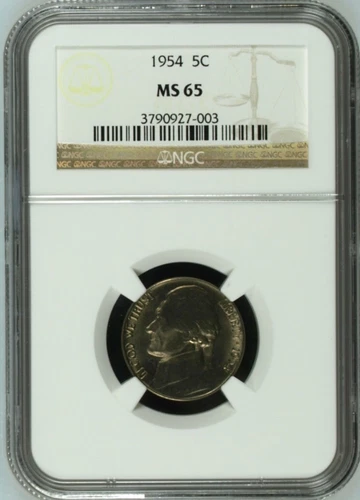 1954 Jefferson Nickel NGC MS 65