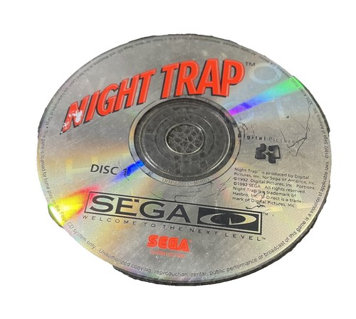Night Trap (Sega CD, 1992) Disc 1 and 2 Authentic TESTED/WORKING
