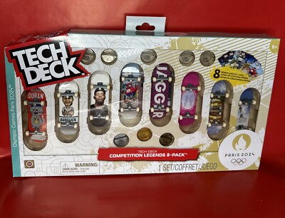Tech Deck Competition Legends 8-Pack Mini Skateboards Olympic Games Paris 2024