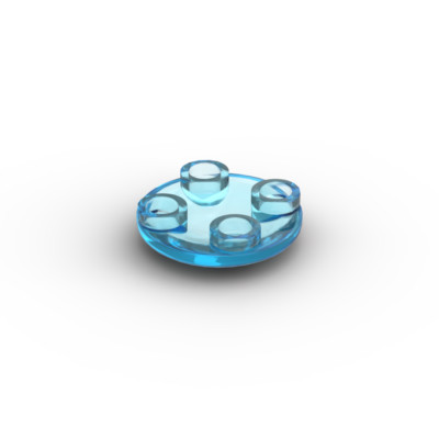 Lego 15x runde Platte 2x2 round plate 2654 transparent hellblau trans-light blue