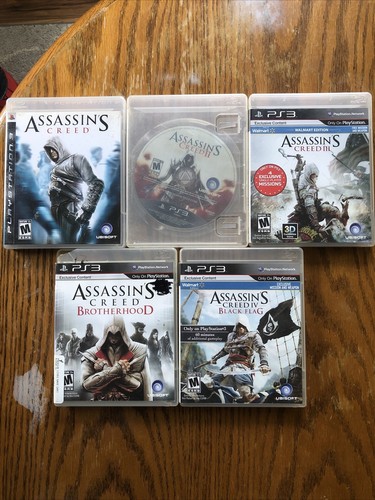 Sony PS3 lot 4 jeux Assassin's Creed 2 3 4 et Revelations complets