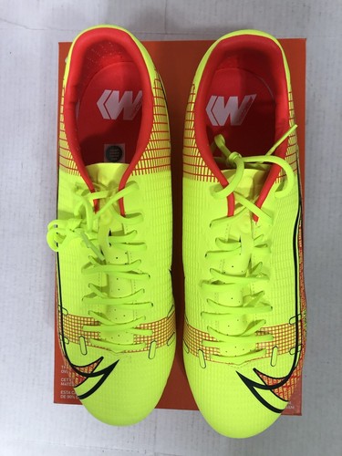 Nike Vapor 14 Academy FG/MG Volt Crimson Soccer Cleats CU5691-760 Sz 12.5 - Picture 3 of 10