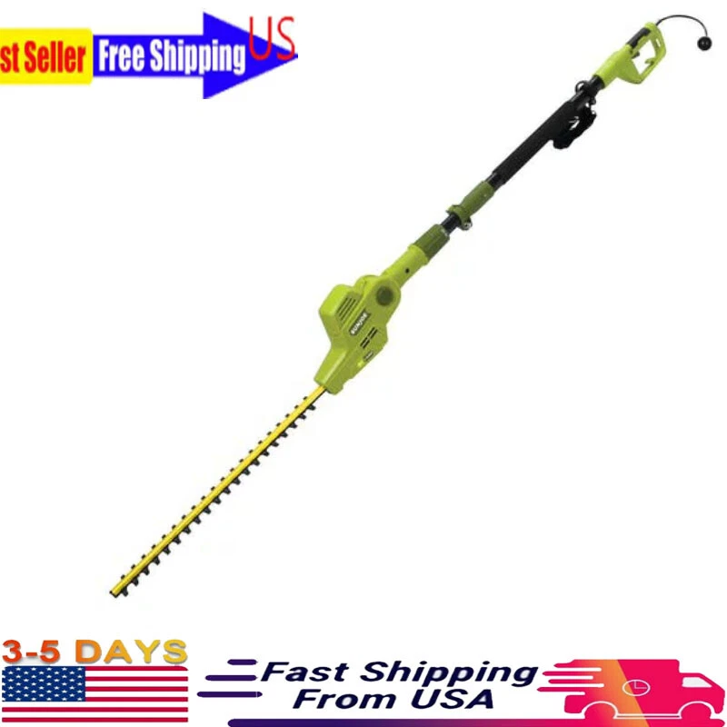 US Corded Electric Telescoping Pole Hedge Trimmer Multi Angle Head
