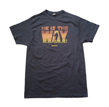 Jesus T Shirt Mens Large Black Graphic He Is The Way John 4:16 Short Sleeve Thin