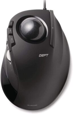ELECOM Truck Ball Mouse Indiocre 8 button Tilt Function Wired Black M-DT1UR