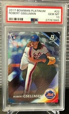PSA 10 - 2017 Bowman Platinum ROBERT GSELLMAN Mets ROOKIE RC #22 