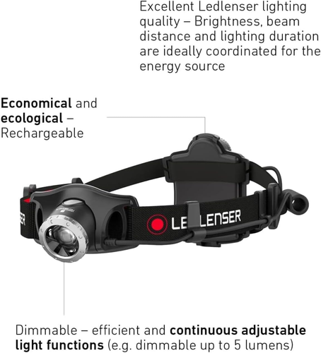 Ledlenser H7R.2 Stirnlampe LED fokussierbar 300 Lumen USB Akku/Batterien 160m - Bild 4 von 7