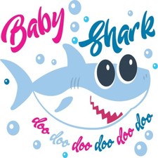 30 Custom Baby Girl Shark Art Personalized Address Labels