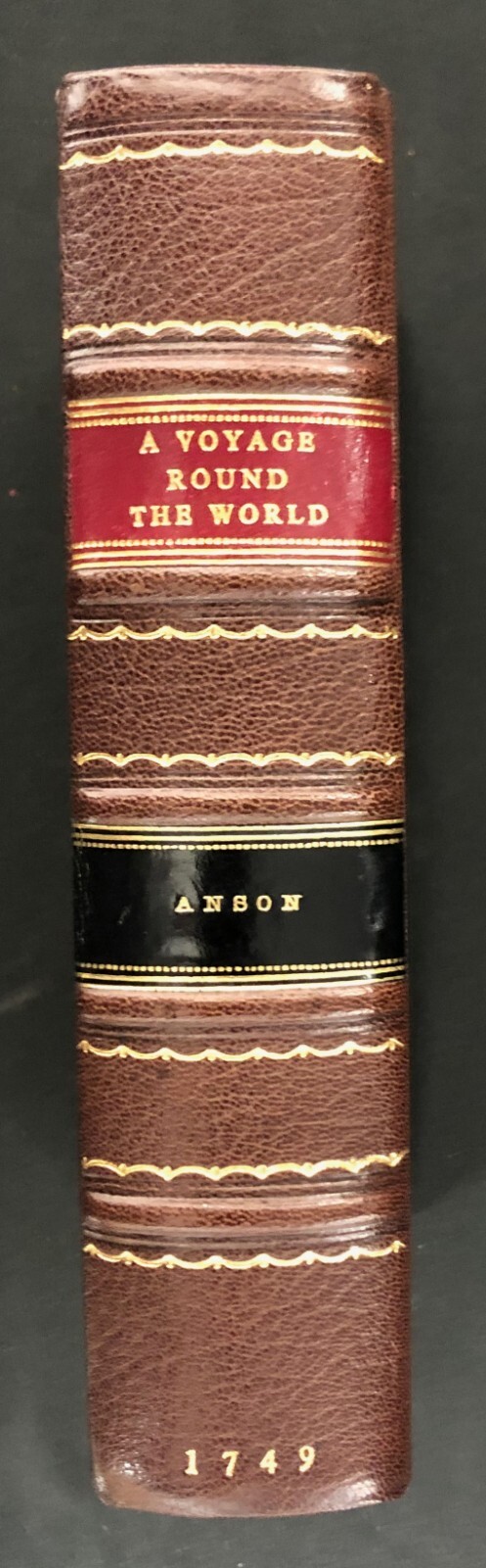 George Anson Voyage Round the World  6th 1749 Knapton NF Leather Complete