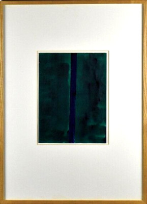Günther Förg Unique Original Painting Watercolor on paper 1988 Signed Framed
