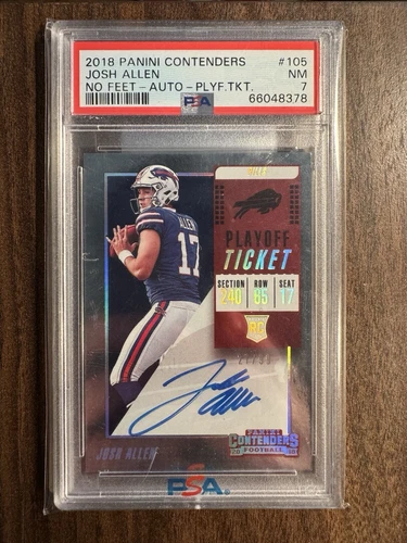 2018 Panini Contenders Playoff Ticket Josh Allen Autograph Rookie RC 27/99 PSA 7