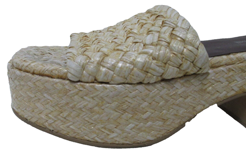 Jeffrey Campbell Shindy Woven platform sandals heels block Women Size Sz 9.5 - Picture 3 of 13