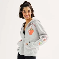 Strawberry Shortcake Hoodie Jacket Zipper Front Sweatshirt Womens  XS S M L XL