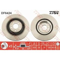 TRW 2X Bremsscheibe Vorne 305 BelüFtet FüR Fiat Doblo GroßRaumlimousine