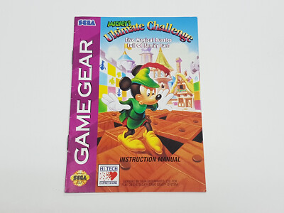 Mickey's Ultimate Challenge Sega Game Gear Authentic Manual Only *