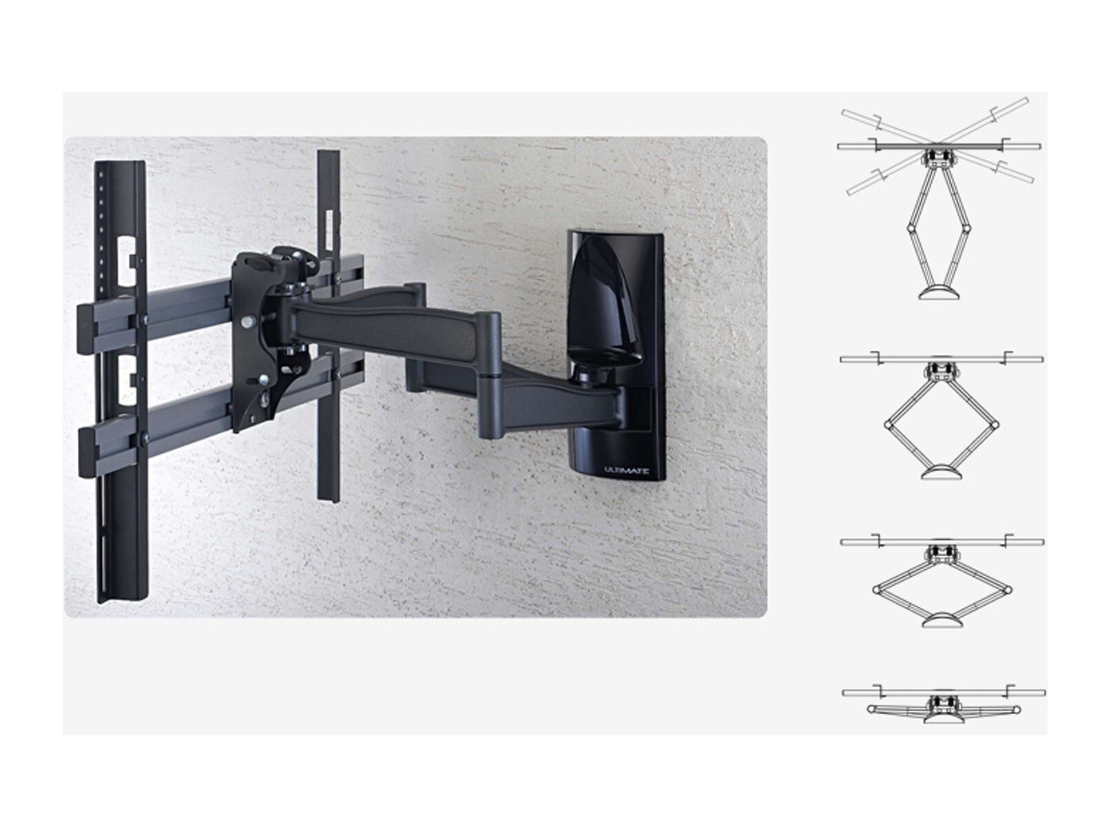 TV Wall Bracket Mount Cantilever Swivel & Tilt 37"" to 65"" Inch TV's Double Arm