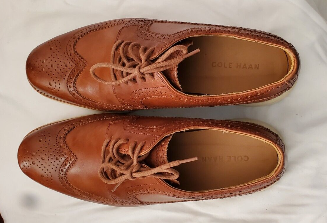 10.5M Cole Haan Lunargrand Wingtip Brown Orange Men\'s Suede Shoe Cole Haan LunarGrand Suede Wingtip Oxfords | Mercari main image 2